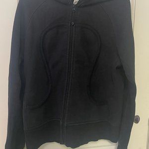 FULL ZIP LULULEMON BLACK SWEATSHIRT SIZE 12 WITH THUMB HOLES